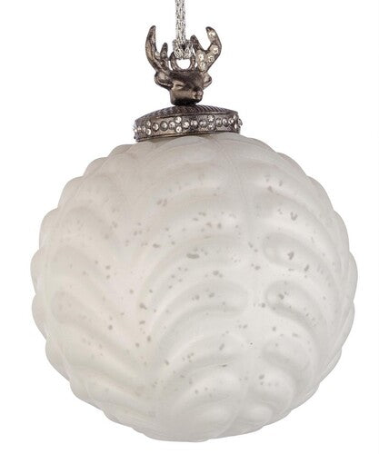 SFERA IN VETRO DECORUM BIANCO OPACO (Ø10CM)