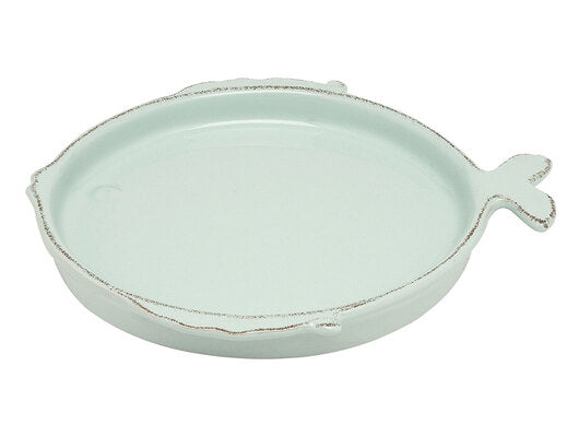 VASSOIO ROTONDO MARINA IN CERAMICA ACQUAMARINA (diam.36cm)