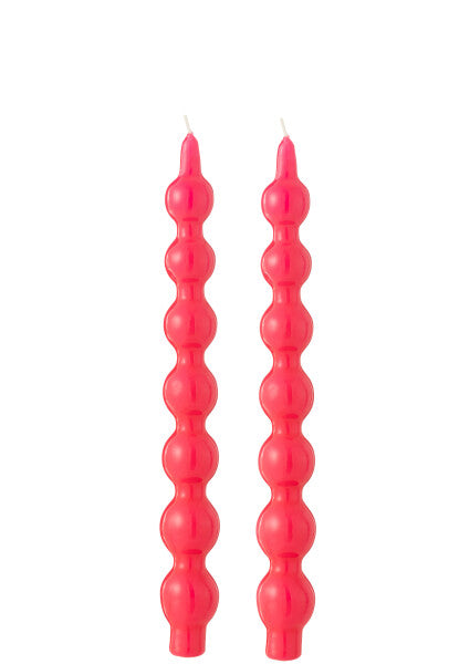 SET 2 CANDELE ZUCCA FUCSIA-5ore (7,5x3,5x30cm)