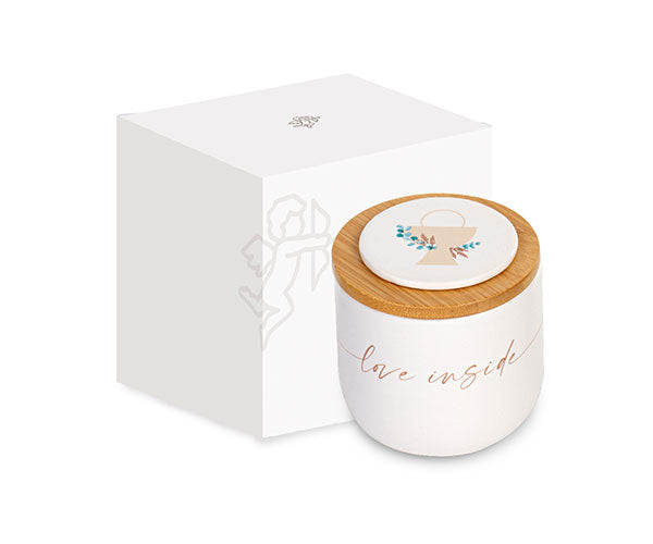CANDELA BARATTOLO BIANCO COMUNIONE DIAM.(8XH.8CM)