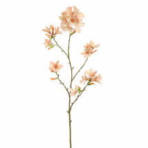 RAMO CON FIORI DI RODENDRO IN SETA PESCA (h.116cm)
