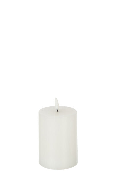 CANDELA BIANCA CON LED SMALL (7,5x7,5xh.13cm)