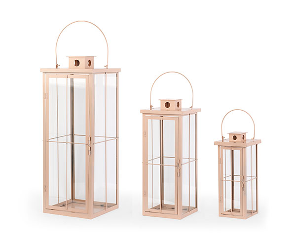 SET 3 LANTERNE ROSA