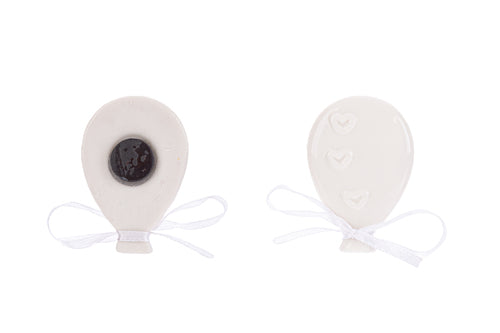 CALAMITA PALLONCINO PORCELLANA BIANCO (5,5X3,8CM)