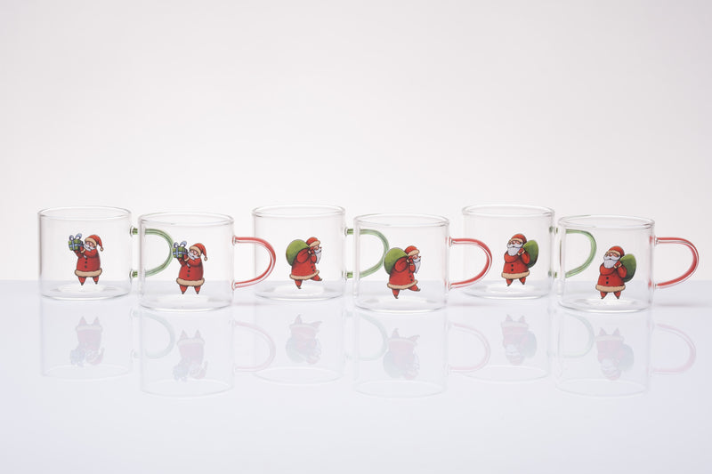 SET 6 TAZZINE BABBO NATALE