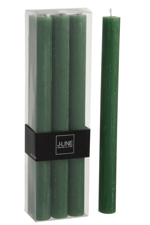 Scatola 6 candele verde