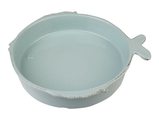 PIATTO PASTA IN CERAMICA DECORO MARINA IN ACQUAMARINA (diam.22cm)