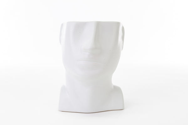 VASO TESTA DI MORO PORCELLANA BIANCO 16.5X21.5