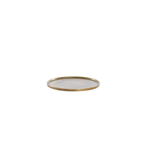 PIATTO ROTONDO IN METALLO BRONZO ANTICO (Ø30x1,5 cm)