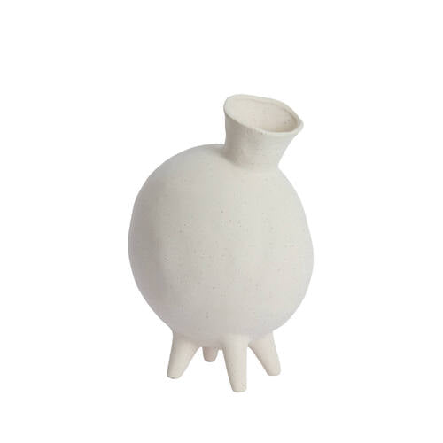 VASO DECO BUGIBBA IN CREMA MATTO (20x15x29cm)