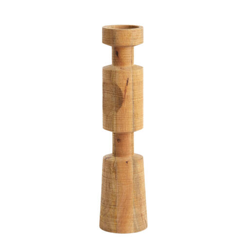 PORTACANDELE IN LEGNO NATURALE