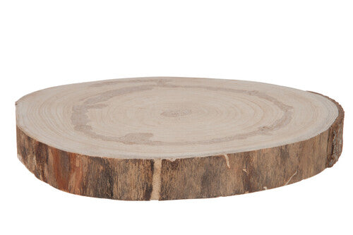 PIATTO TRONCO IN LEGNO PAULOWNIA NATURALE LARGE (35x38x4,5cm)