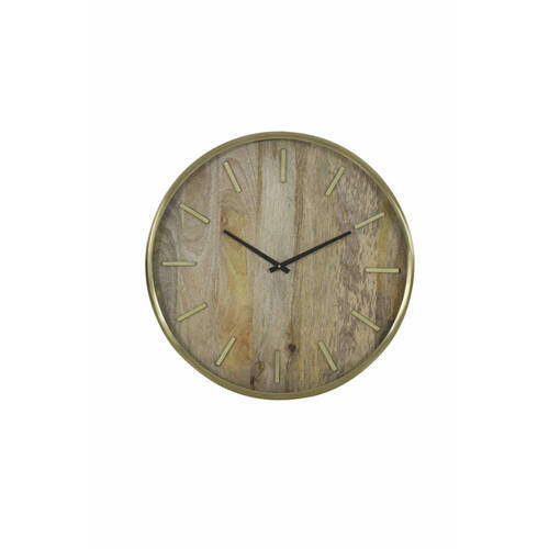 OROLOGIO IN LEGNO BRONZO ANTICO