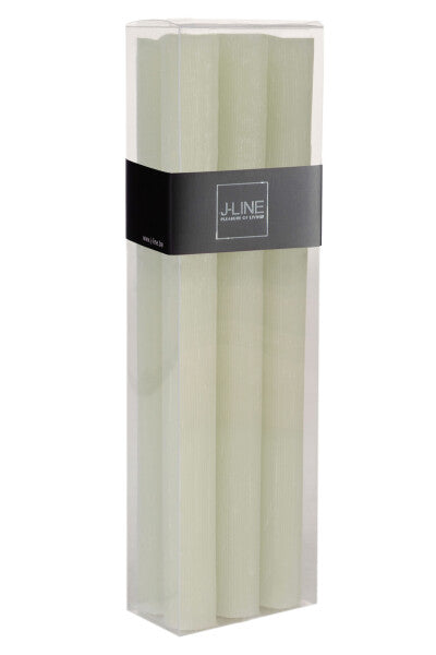 SCATOLA 6 CANDELE VERDE PASTELLO 90 ore (7x4,5x24cm)