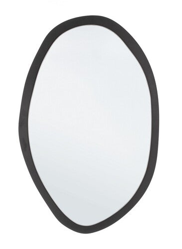 SPECCHIO IN LEGNO E VETRO NERO (51x1x79h)