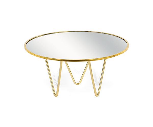ALZATINA ORO CON SPECCHIO DIAM.(20X10CM)
