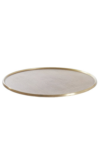 PIATTO IN METALLO BRONZO ANTICO (Ø38x38 cm)