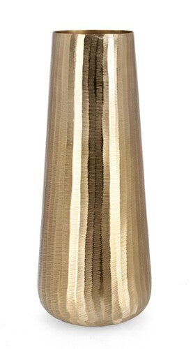 VASO ALTO EFFETTO MARTELLATO IN METALLO ORO (Ø21x53h)