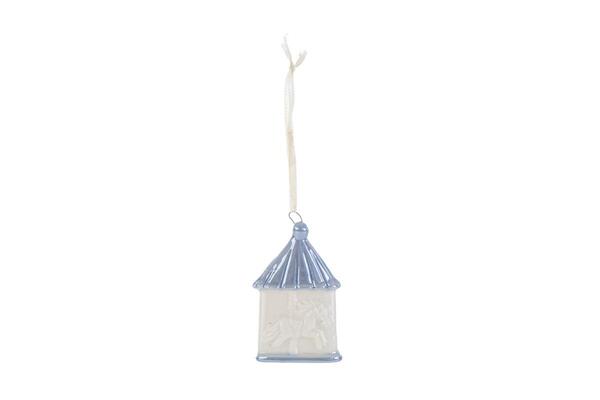 APPENDINO CON CALAMITA GIOSTRINA IN PORCELLANA CELESTE (7cm)