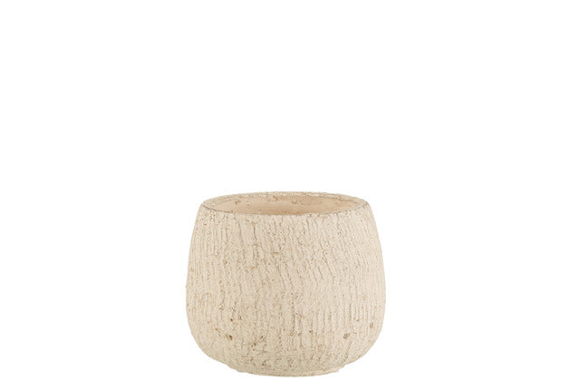 Portavasi Irregolare Terracotta Grigio/Beige 14x12cm