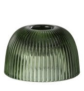 CANDELIERE CANELE IN VETRO VERDE ROTONDO ALTO (10x10x4cm)