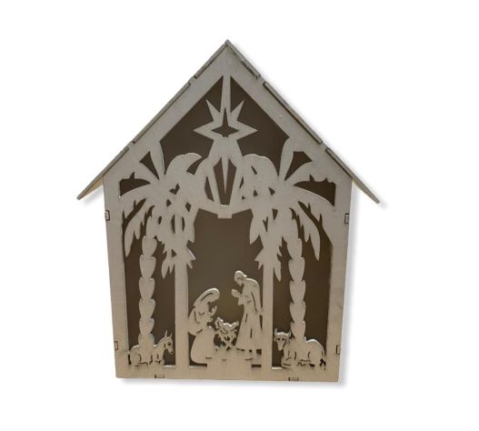 SACRA FAMIGLIA IN LEGNO 18.5X23 CM