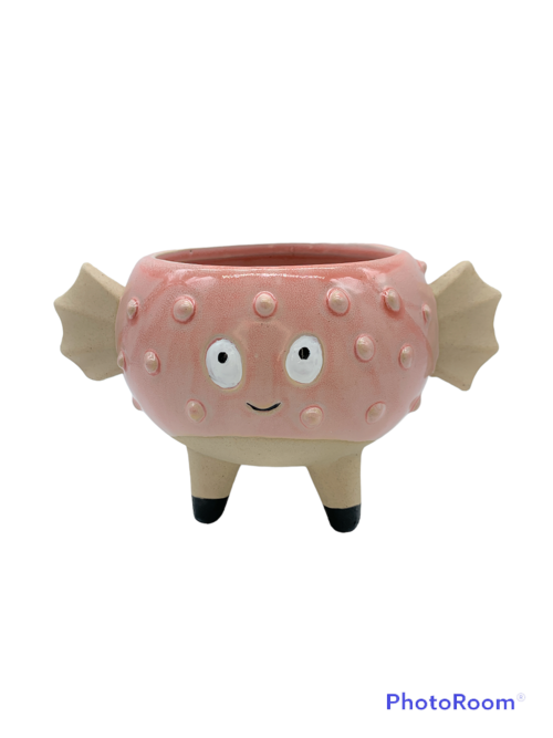 PESCE PALLA GRANDE ROSA (19X13.5X9.5CM)