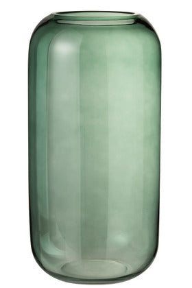 Vaso Rotondo Alto Vetro Verde Large 24.5X24.5X49.5