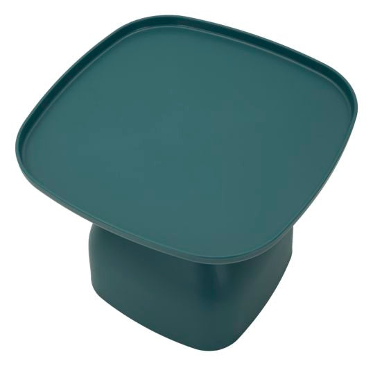 TAVOLINETTO BASSO GEA BLU EFFETTO METALLO