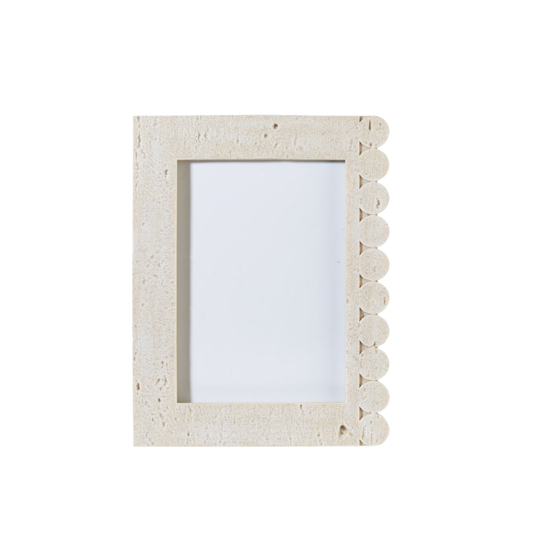 PORTAFOTO CREMA EFFETTO MARMO