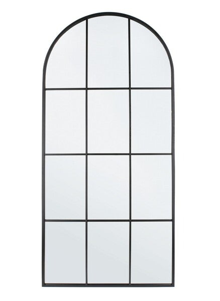 SPECCHIO CON RIQUADRI IN METALLO NERO