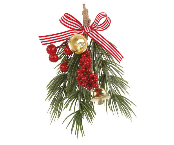 PICK CON FIOCCO E BACCHE ROSSE SMALL