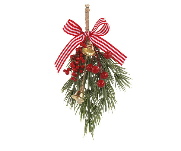 PICK CON FIOCCO E BACCHE ROSSE MEDIUM