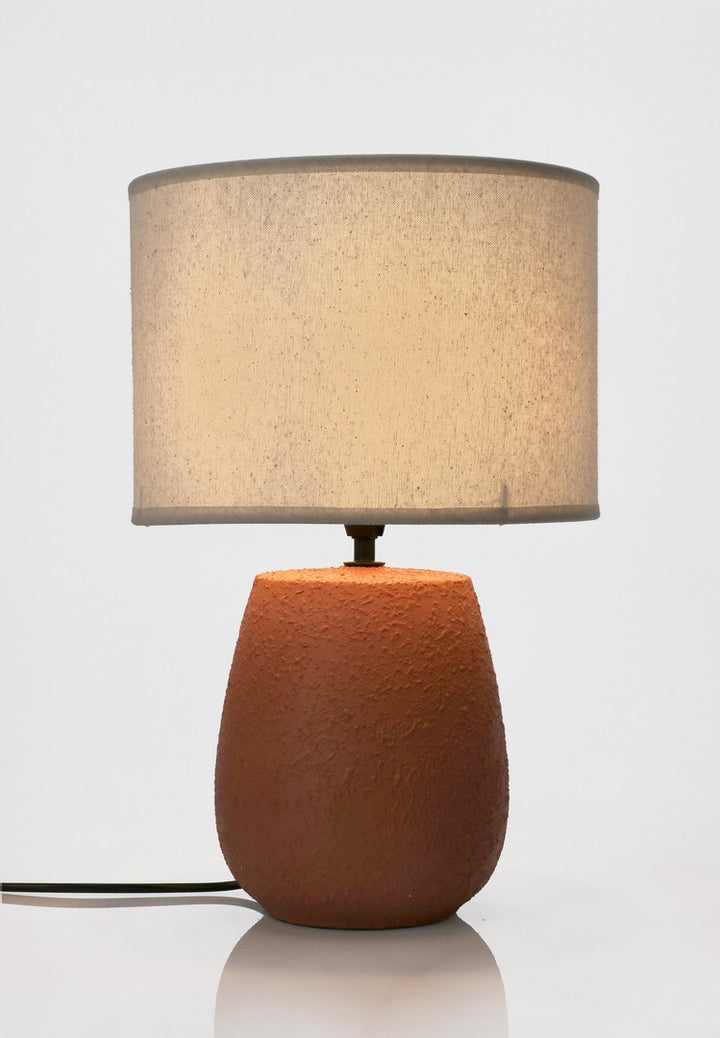 LAMPADA TERRACOTTA E LINO