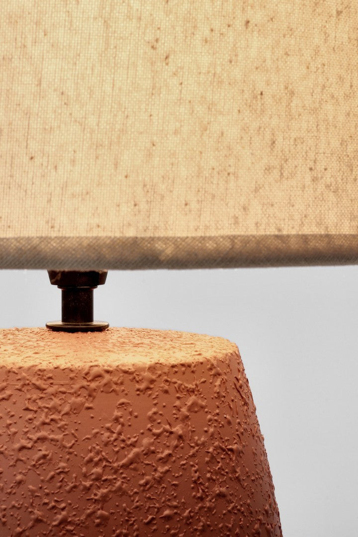 LAMPADA TERRACOTTA E LINO