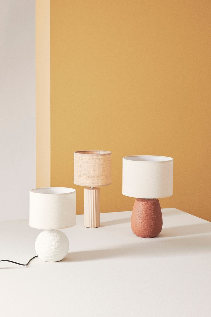 LAMPADA TERRACOTTA E LINO