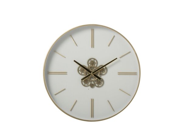 OROLOGIO ROTONDO BIANCO E ORO