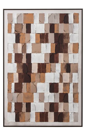 DIPINTO MOSAICO CON CORNICE MARRONE