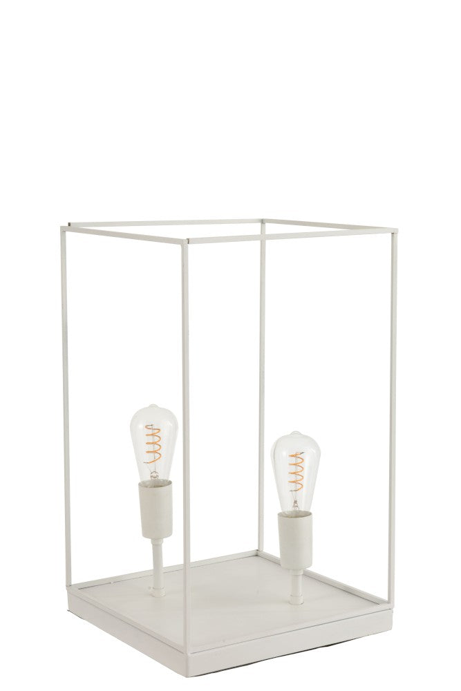 Lampada con base quadra in metallo