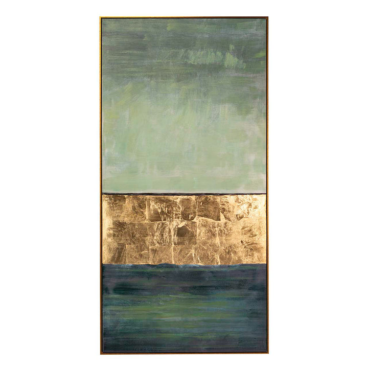 DIPINTO ASTRATTO FOGLIA ORO