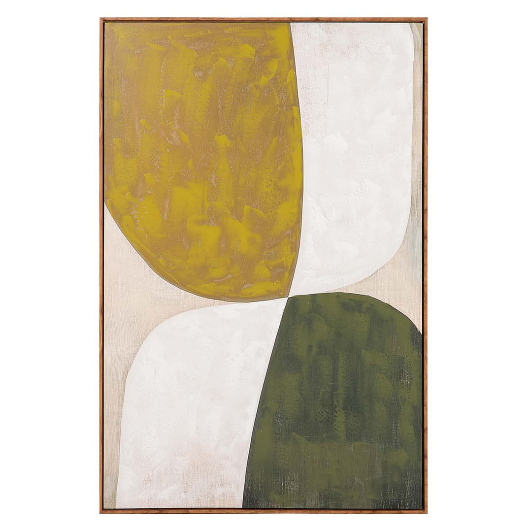 QUADRO ASTRATTO DAL TONO GIALLO E VERDE