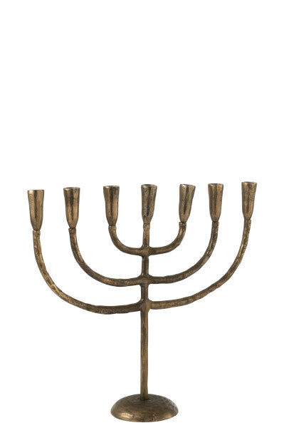 Candelabro Menorah In Alluminio Bronzo (54x16x54cm)