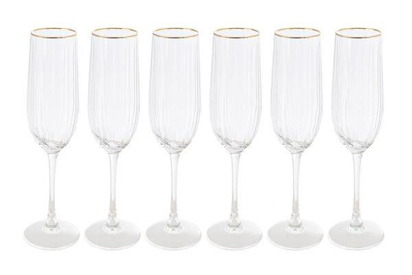 SET 6 FLUTE FILO ORO