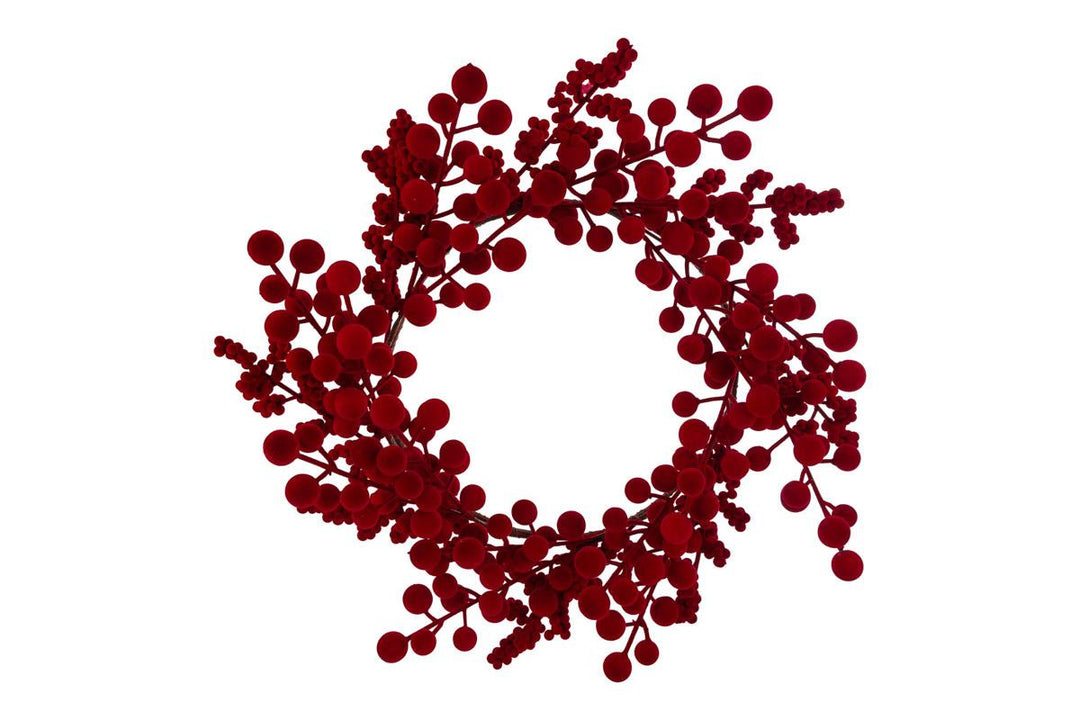 FUORI PORTA CON BACCHE IN VELLUTO ROSSO