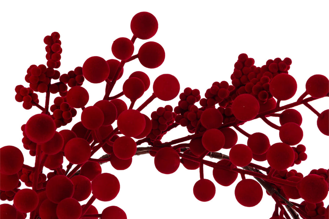 FUORI PORTA CON BACCHE IN VELLUTO ROSSO
