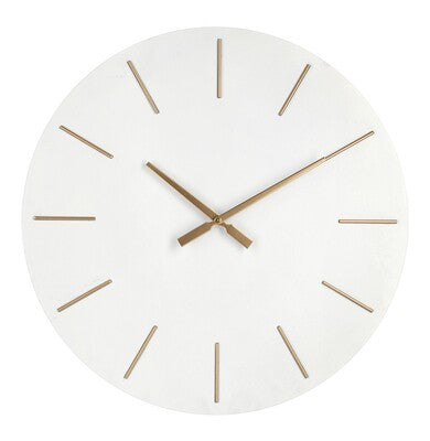 OROLOGIO PARETE TIMELINE BIANCO D.60CM IN MDF E ACCIAIO