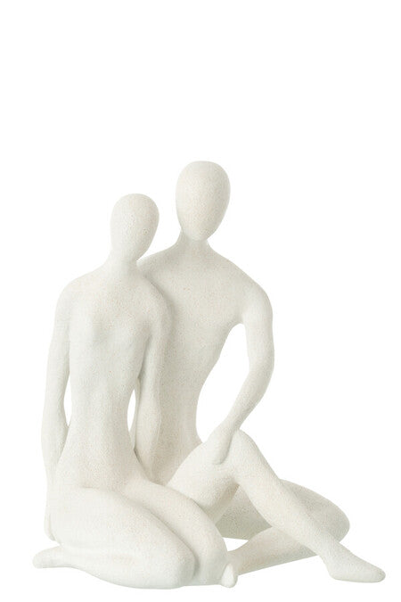 SCULTURA COPPIA SEDUTA