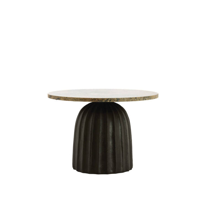 TAVOLINO CON BASE MARRONE SCURO