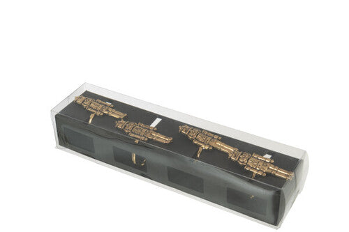 SET 4 PORTATOVAGLIOLI SCHIACCIANOCI ORO