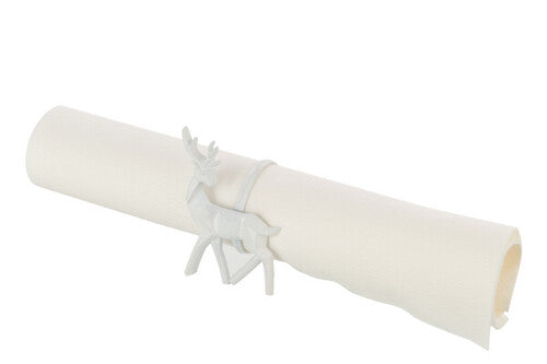 SET 4 PORTATOVAGLIOLI RENNA BIANCO